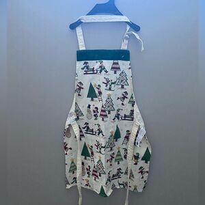 Ritz Christmas Tree Kids Green and Cream Holiday Apron